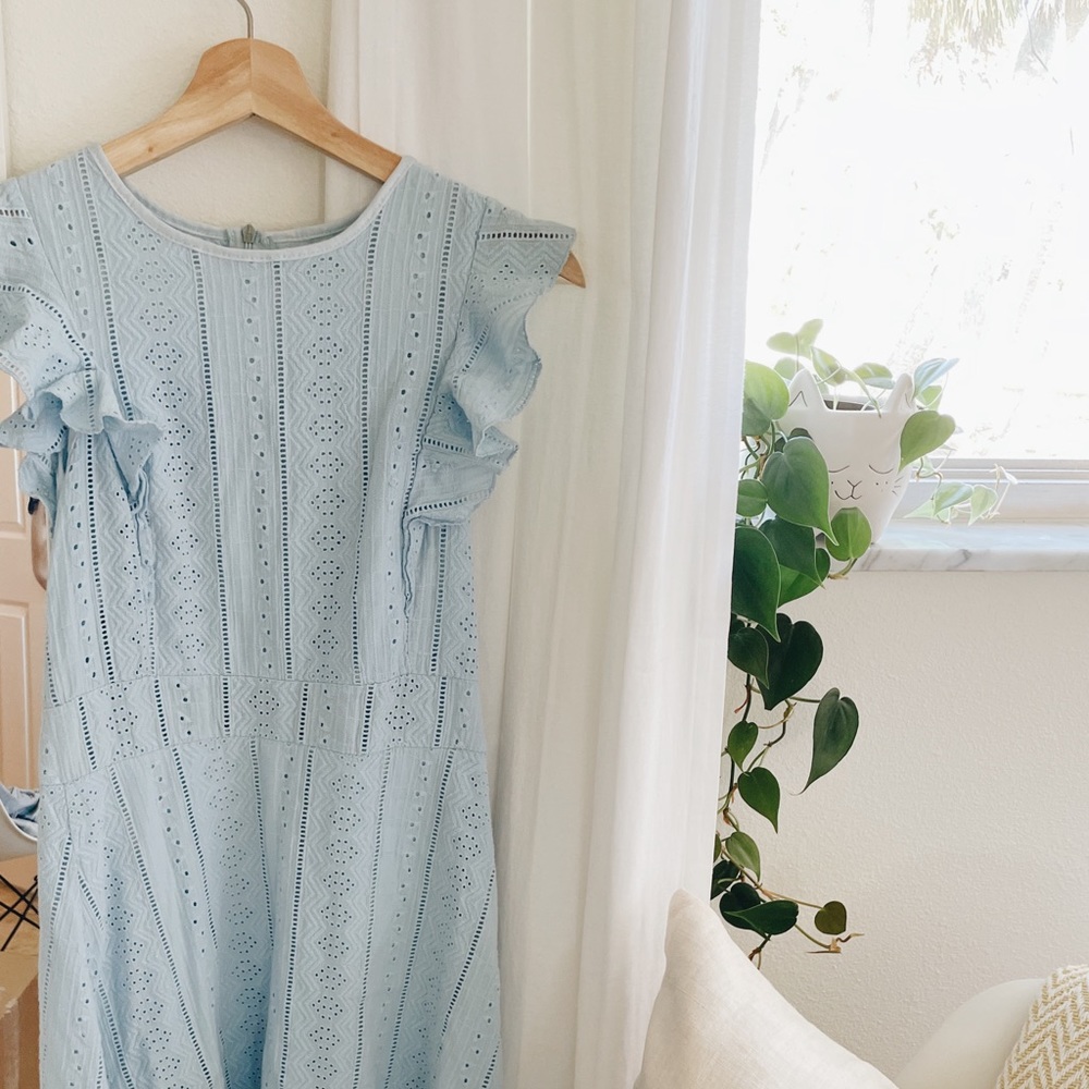 Amazon | light blue lined midi dress